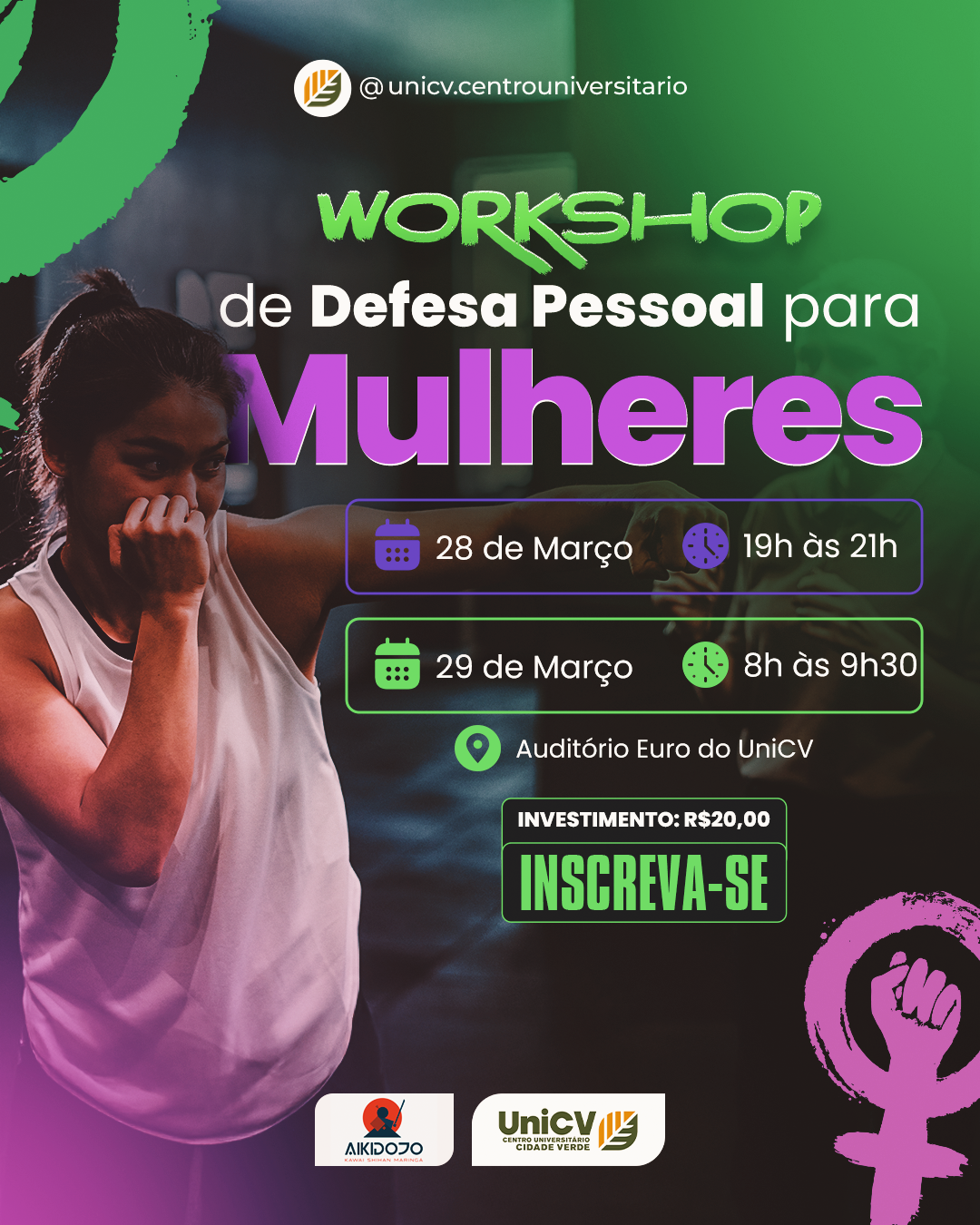 Workshop de Defesa Pessoal para Mulheres