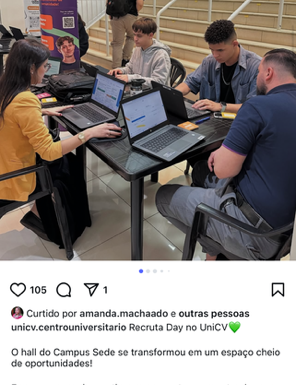 UniCV promove Recruta Day com oportunidades de estágio e networking para estudantes